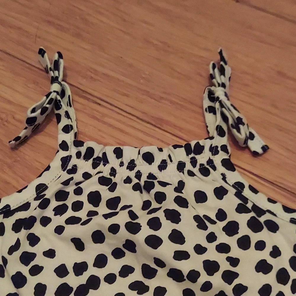 🎁 10/$25 ON Tie-Bow One-Piece Romper for Baby, leopard